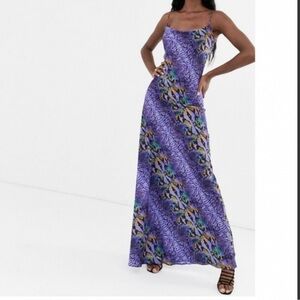 TTYA Cami Strap Maxi Dress Python Print Size 12 New